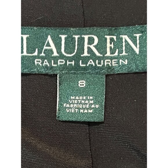 Lauren Ralph Lauren Size 8 Black White Abstract Print Body Con Dress Career Boho - Picture 9 of 16